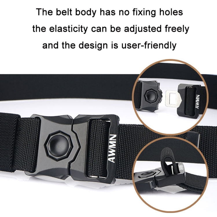 AWMN Outdoor Men Versatile Buckle Elastic Belt, Length: