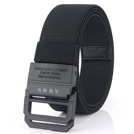 Men Lightweight Metal Free Casual Elastic Belt, Length: