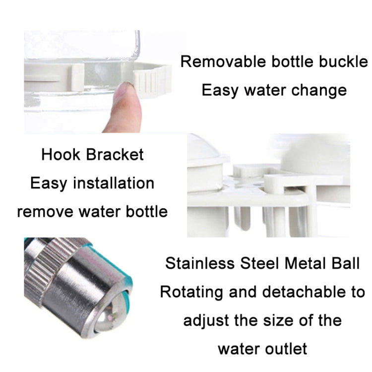 Pet Anti-Skid & Leak-Proof Automatic Water Dispenser, Green, Wine Red, Rose Red, Blue