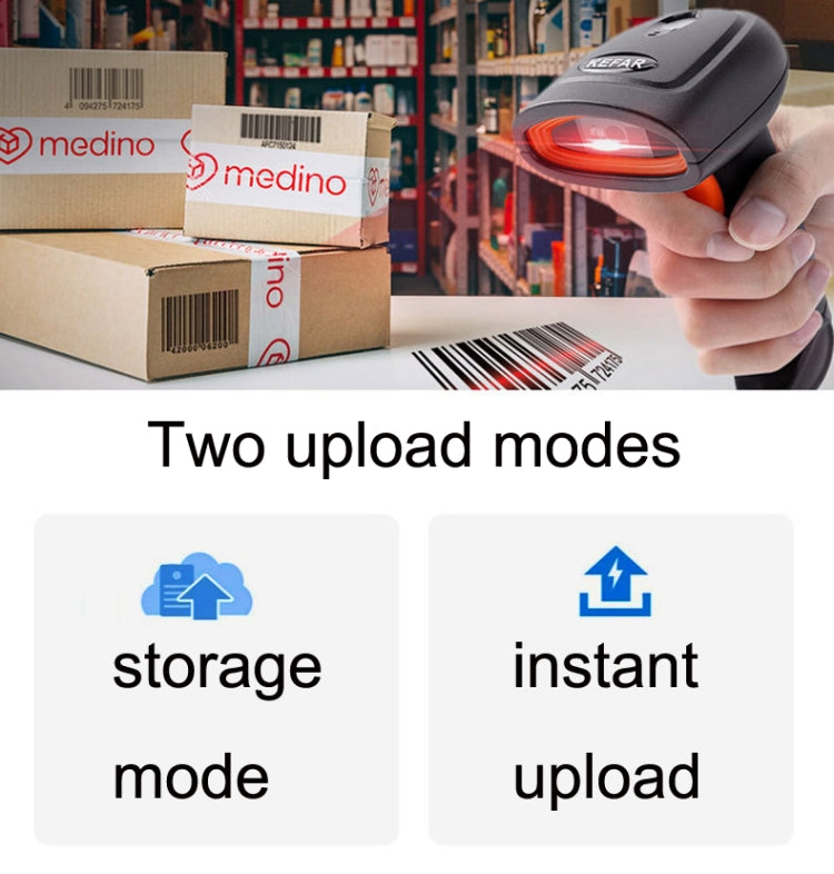 Kefar Supermarket Store Cashier Wired Red Light Scanner, 1D Barcode, QR CodeWireless