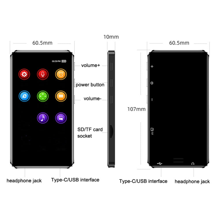 WIFI Game E-Book Touch Screen Bluetooth Mini Tablet MP3/MP4/MP5, TF Capacity:, 0GB, 4GB, 8GB, 16GB, 32GB, 128GB