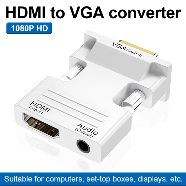 HDMI Female To VGA Male With Audio Adapter Computer Monitor TV Projector Converter
