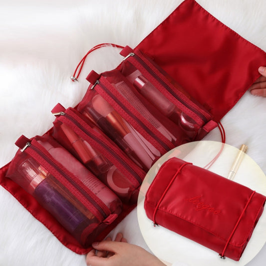 4 In 1 Women Travel Portable Waterproof Mesh Cosmetic Bag