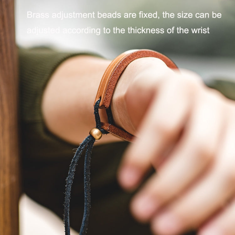 Men Vintage Vegetable Tanned Leather Ring of Life Couple Jewelry Bracelet