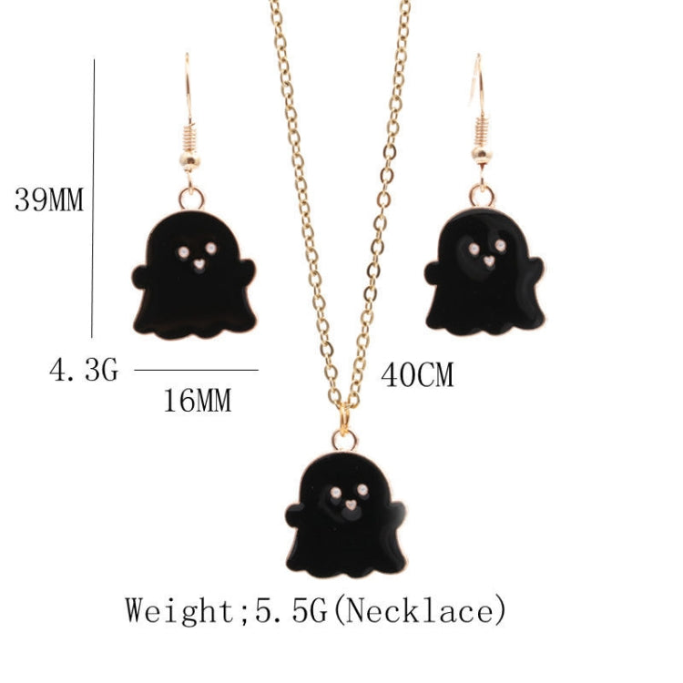 Halloween Jewelry Alloy Ghost Earrings Necklace