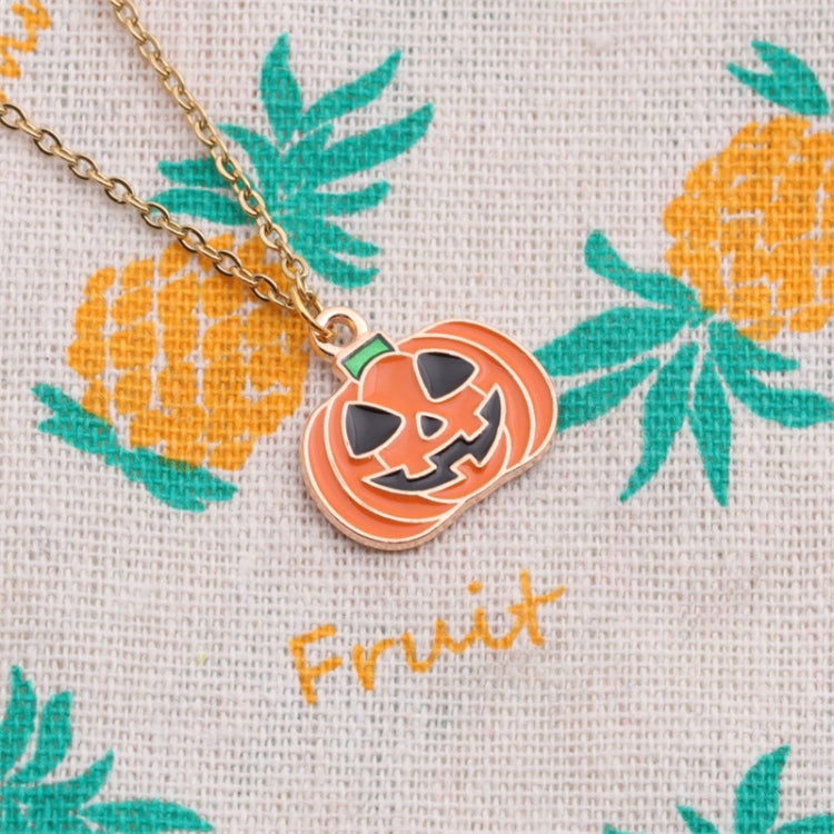 2 Sets Halloween Ghost Pumpkin Pendant Necklace Ears Personality Jewelry