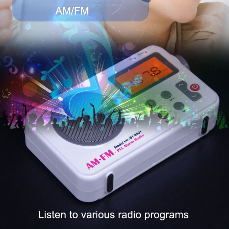 SY-8801 Portable Retro Radio HD LCD Screen Weight Bass Short Wave Radio, SY-8801