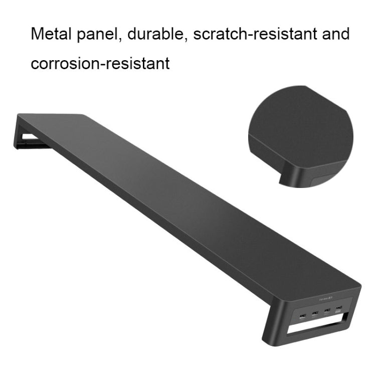 Vaydeer Multifunctional Desktop Widening Monitor Rack, Spec:, Single-layer Type (No USB), Single-layer Type (USB 3.0+3xUSB 2.0), Single-layer  Type (Wireless Charger), Drawer Type (Wireless Charger)