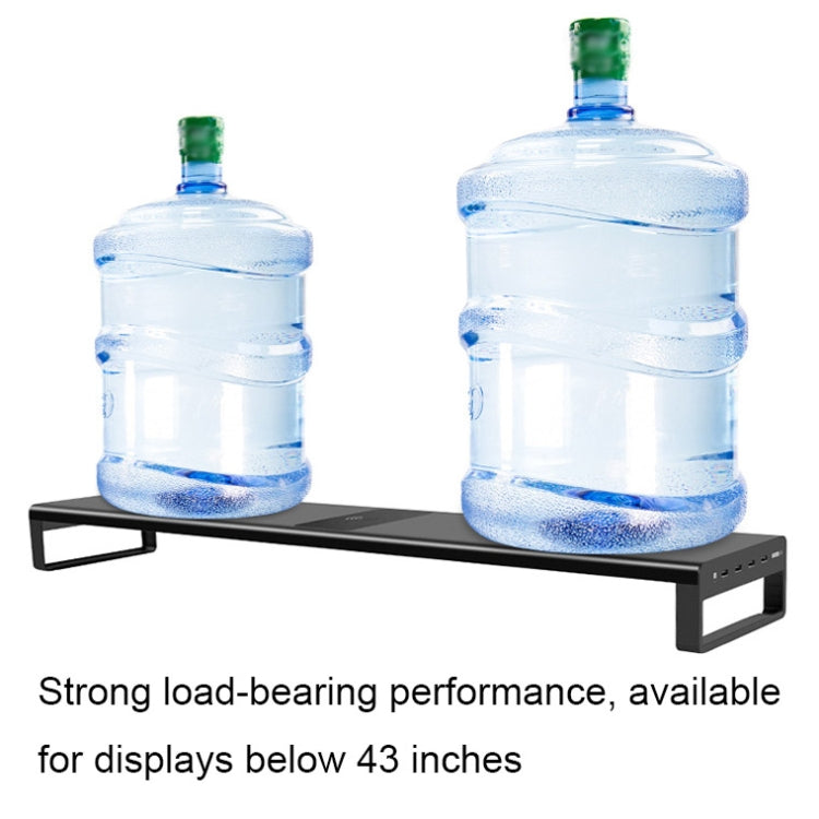 Vaydeer Multifunctional Desktop Widening Monitor Rack, Spec:, Single-layer Type (No USB), Single-layer Type (USB 3.0+3xUSB 2.0), Single-layer  Type (Wireless Charger), Drawer Type (Wireless Charger)