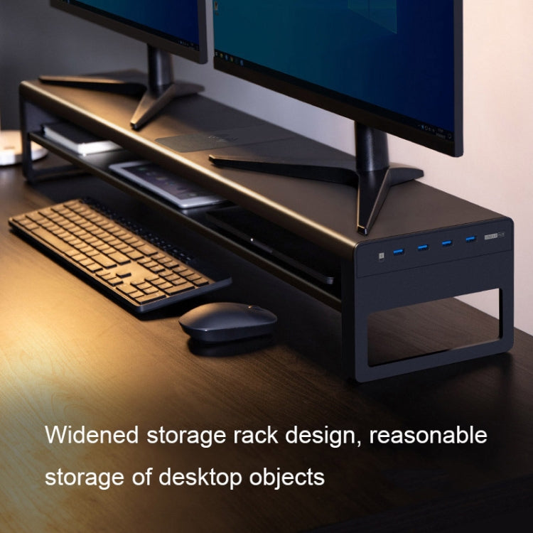 Vaydeer Multifunctional Desktop Widening Monitor Rack, Spec:, Single-layer Type (No USB), Single-layer Type (USB 3.0+3xUSB 2.0), Single-layer  Type (Wireless Charger), Drawer Type (Wireless Charger)