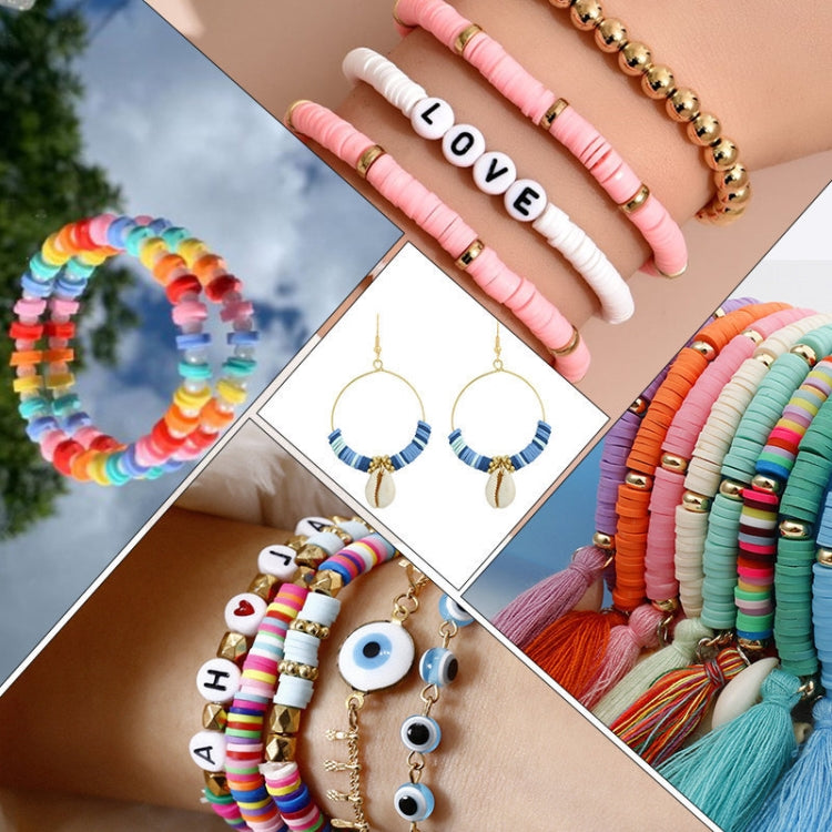 6 Grids / Box Soft Pottery Beading Set DIY Bracelet Necklace Making