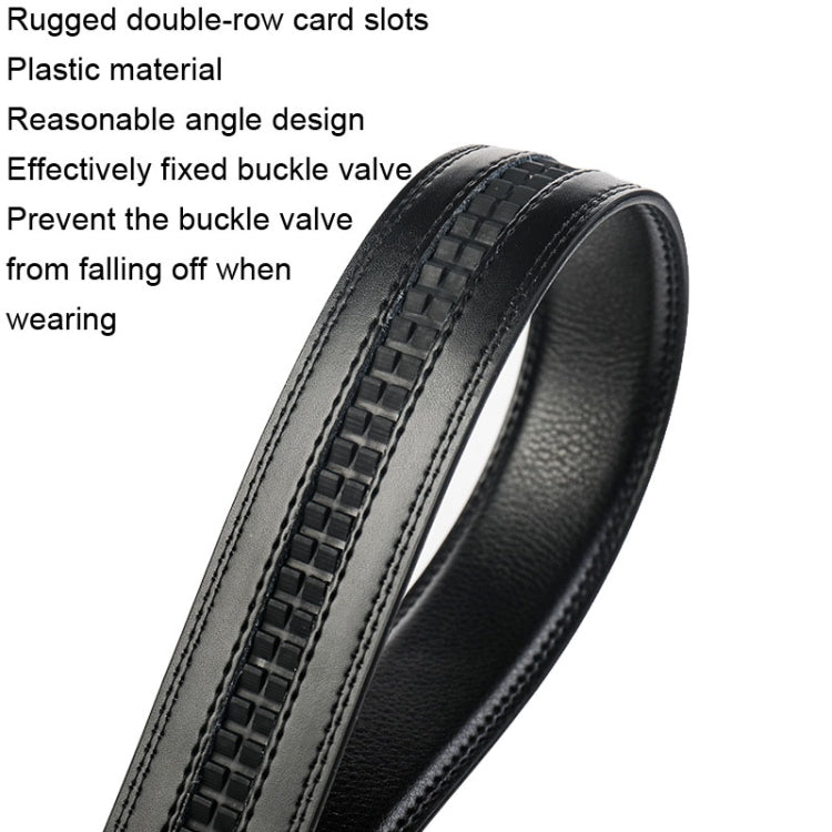 Dandali Casual Men Automatic Buckle Belt Business Soft Leather Pants Band, 120cm, 125cm