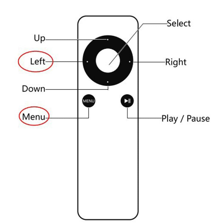 MC377LL/A TV Remote Control Suitable For Apple TV 1/2/3, For Apple TV 1/2/3