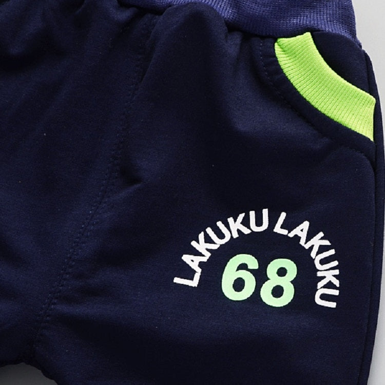 Spring Casual Children Letter Hooded Sweater Set