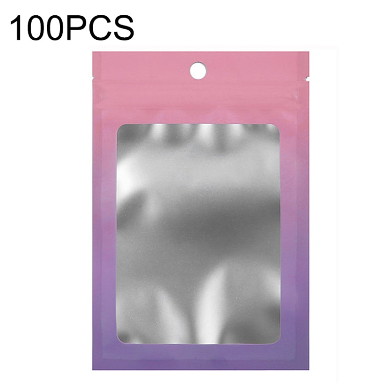 100PCS Aluminum Foil Ziplock Bag Jewelry Data Cable Sealed Packaging Bag, Size: