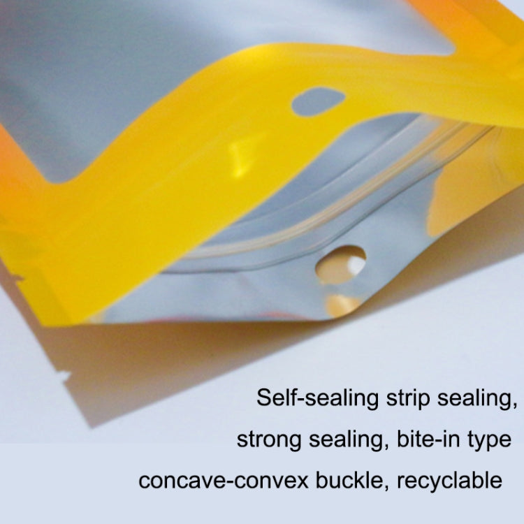 100PCS Aluminum Foil Ziplock Bag Jewelry Data Cable Sealed Packaging Bag, Size: