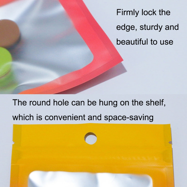 100PCS Aluminum Foil Ziplock Bag Jewelry Data Cable Sealed Packaging Bag, Size: