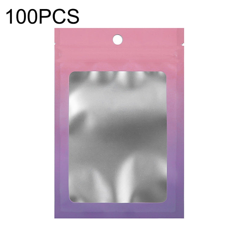 100PCS Aluminum Foil Ziplock Bag Jewelry Data Cable Sealed Packaging Bag, Size: