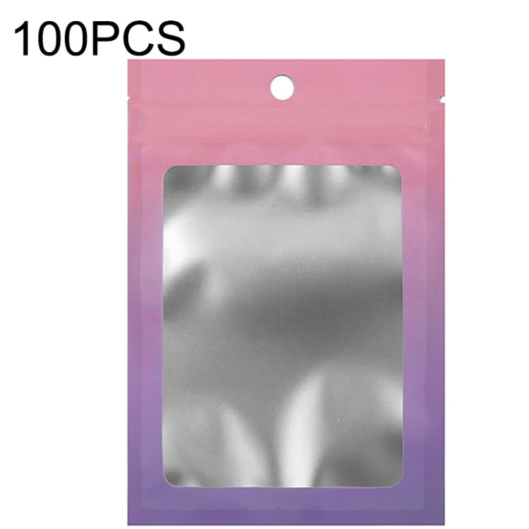 100PCS Aluminum Foil Ziplock Bag Jewelry Data Cable Sealed Packaging Bag, Size: