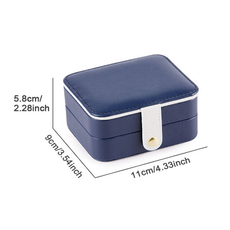 SH688-58 Square Double-Layer PU Earring Storage Jewelry Box