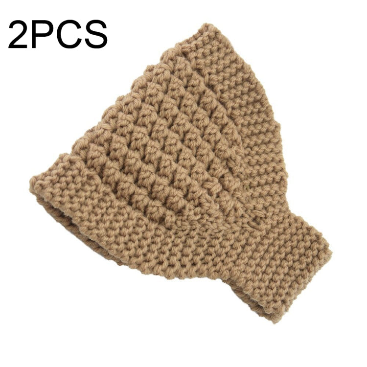 2 PCS Knitted Headband Warm Ear Protection Widened Head Cover Hair Accessories