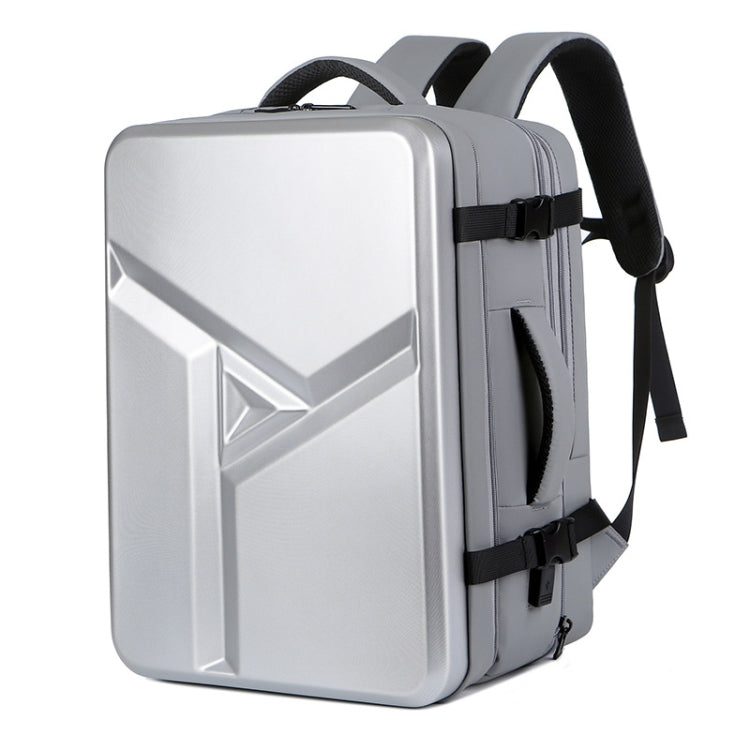 Large-capacity Waterproof Expandable Hard Shell Backpack with USB Charging Hole