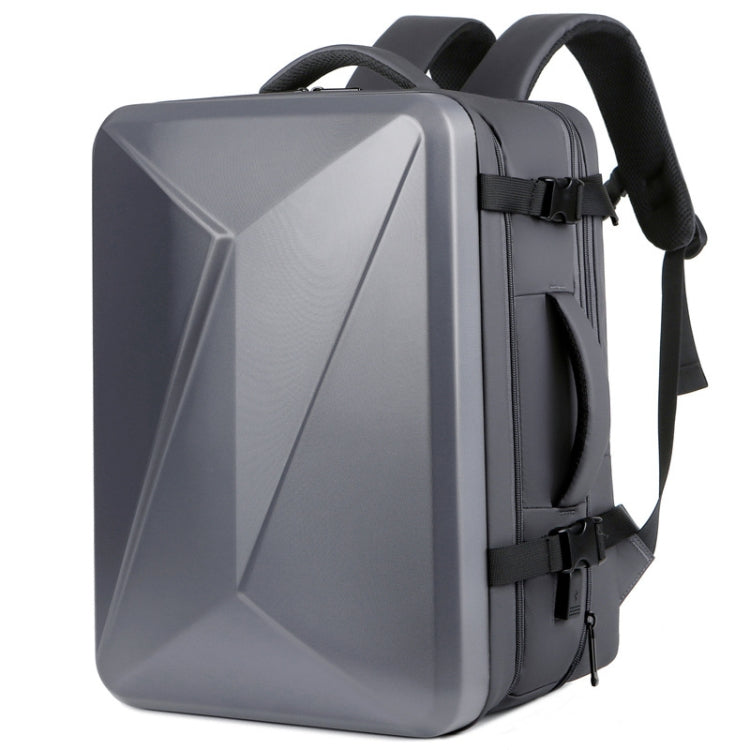 Large-capacity Waterproof Expandable Hard Shell Backpack with USB Charging Hole