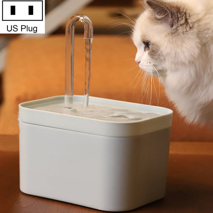 Cat Automatic Circulation Flow Drinking Fountain, US Plug (110V), EU Plug (230V), USB (5V), USB Anti-drying