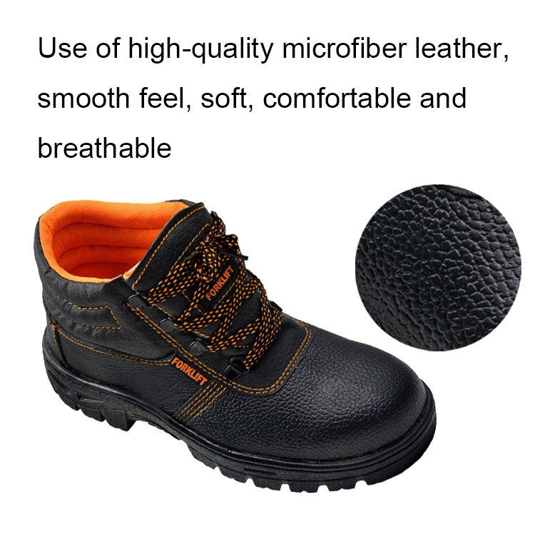 215 Microfiber Leather Anti-puncture Wear-resistant Work Shoes Smash-proof Oil-resistant Safety Shoes, Spec: