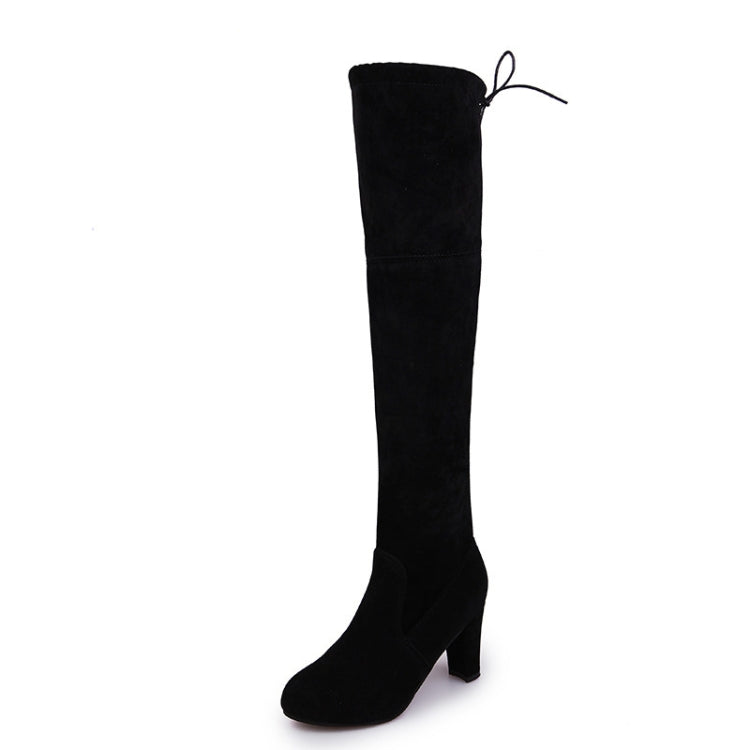 Ladies Over-the-knee Boots Frosted Leather Thick High Heel Boots