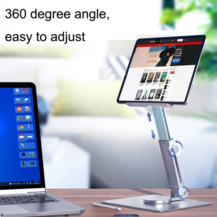 JUNDNE H06 Desktop Folding Phone Stand Portable Telescopic Rotary Tablet Stand