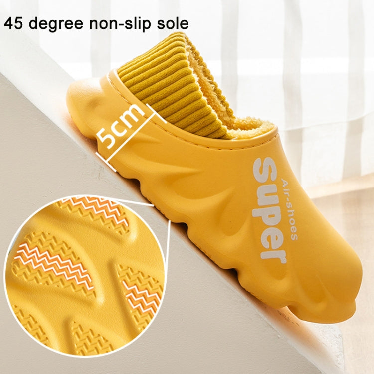 Winter Warm Velvet Thick Waterproof Cotton Slippers