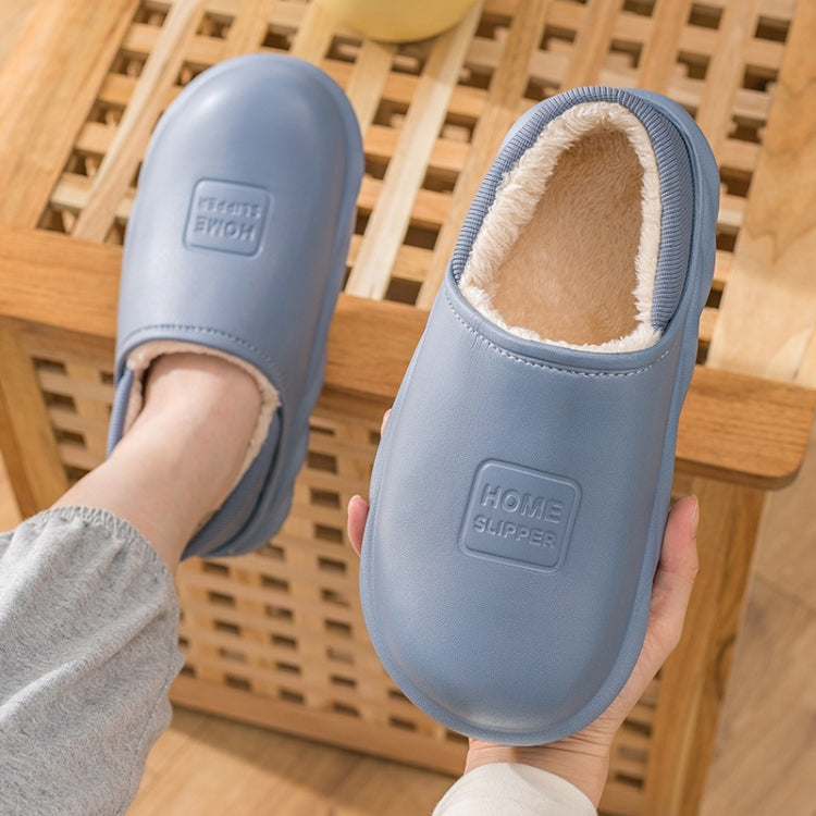 Winter Warm Velvet Thick Waterproof Cotton Slippers