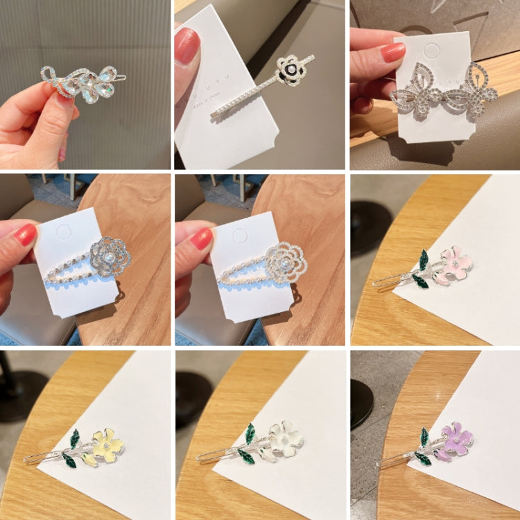 Rhinestone Fashion Hair Clips Women Bangs Headwear, Styles: