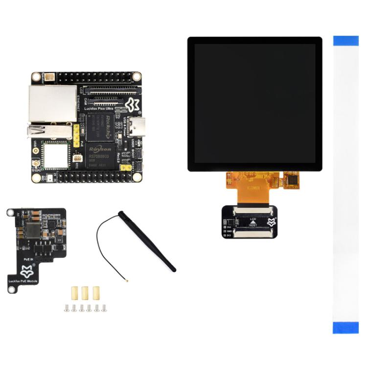 Luckfox Pico Ultra BW RV1106G2 0.5TOPS Micro Linux Development Board Integrated Processor With Wi-Fi/With PoE, Without Screen, 480x480 Touch Screen, 720x720 Touch Screen