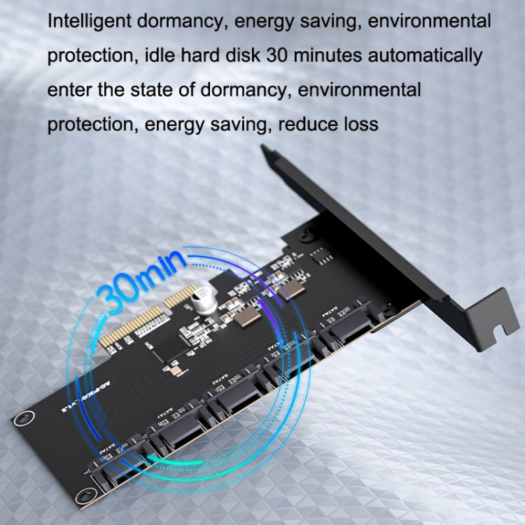 SATA3.0 Rotary Card Computer Desktop Solid State Hard Disk, Style:, PCIE X1 To 10 Ports