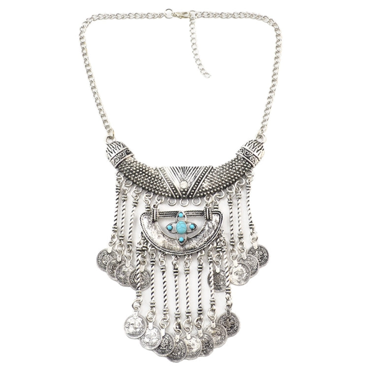 Exaggerated Necklace Tassel Vintage Female Alloy Plated Collarbone Chain