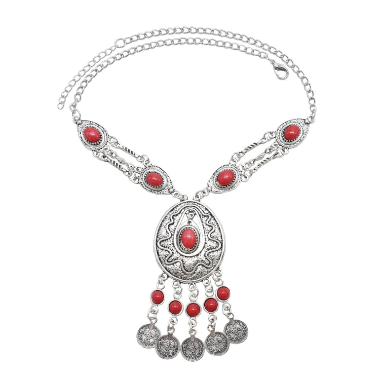 Exaggerated Necklace Tassel Vintage Female Alloy Plated Collarbone Chain