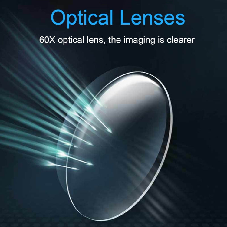 9882(RD) 60X Mini HD Banknote Detection Optical Microscope with LED Light, Color: