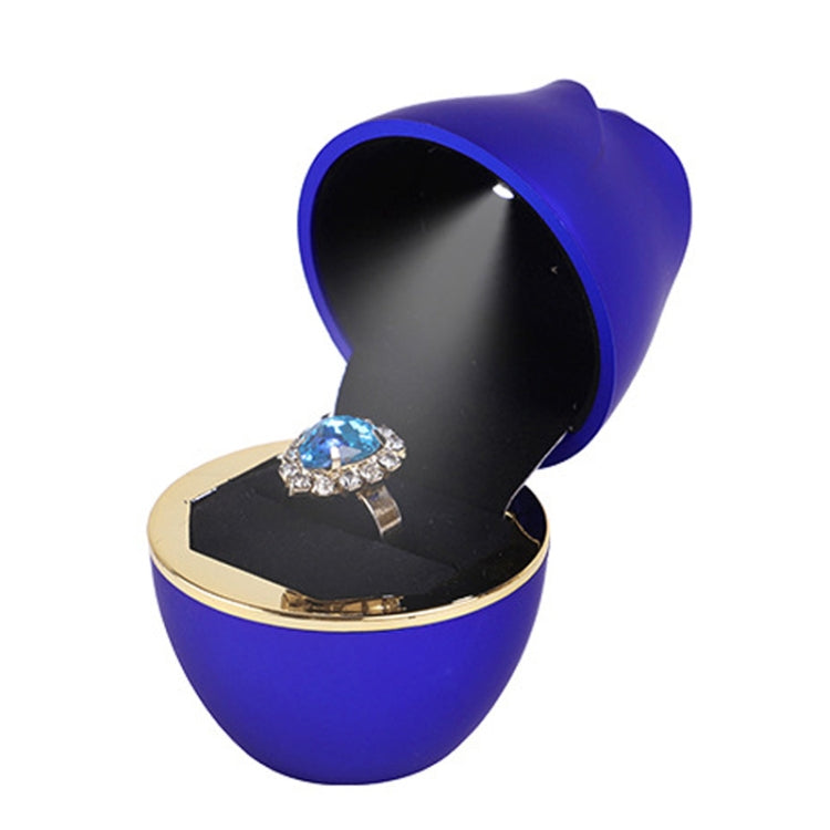 017257 Rose Shape LED Spotlight Ring Necklace Storage Box without Jewelry, Spec: