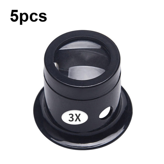 5pcs Eyepiece Magnifier Glass Lens Eyepiece Type Repair Magnifier, Times:, 5pcs 3X, 5pcs 5X, 5pcs 10X, 5pcs 15X, 5pcs 20X