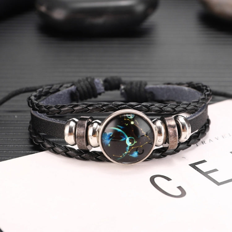Twelve Constellations Multilayer Beaded Cowhide Bracelet, Style: Virgo Ordinary