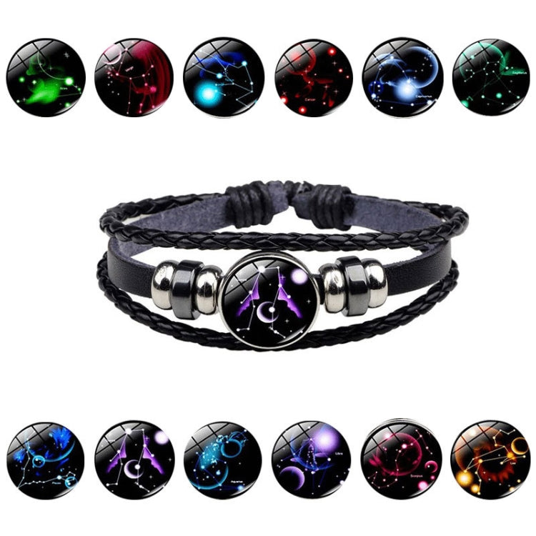 Twelve Constellations Multilayer Beaded Cowhide Bracelet, Style: Virgo Ordinary