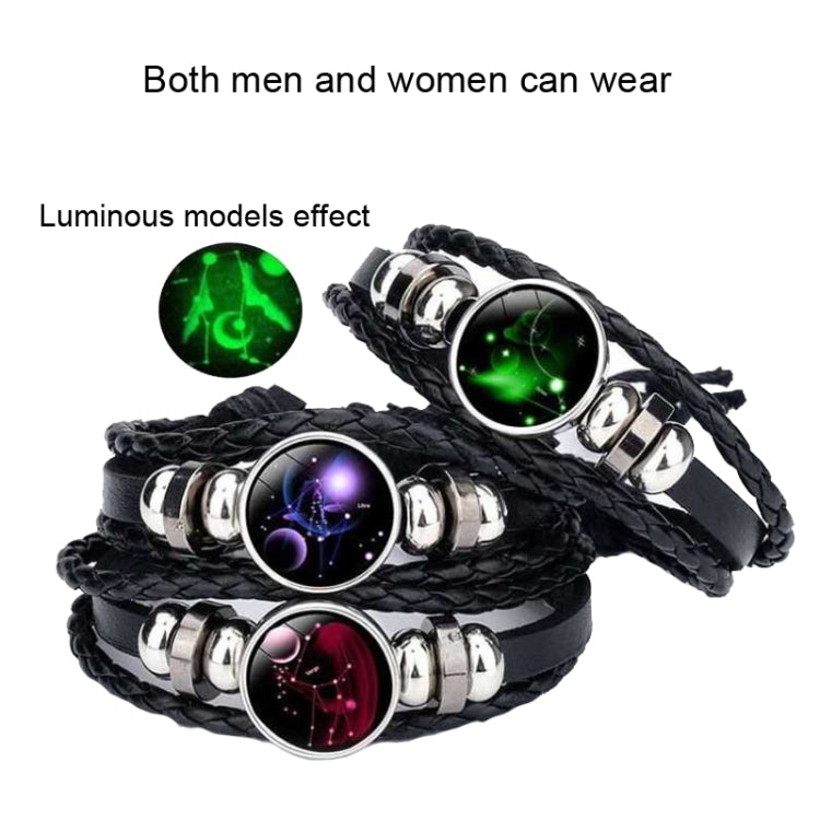 Twelve Constellations Multilayer Beaded Cowhide Bracelet, Style: Virgo Ordinary