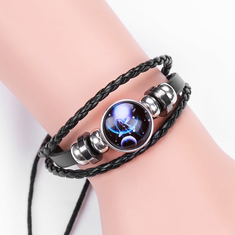 Twelve Constellations Multilayer Beaded Cowhide Bracelet, Style: Virgo Ordinary