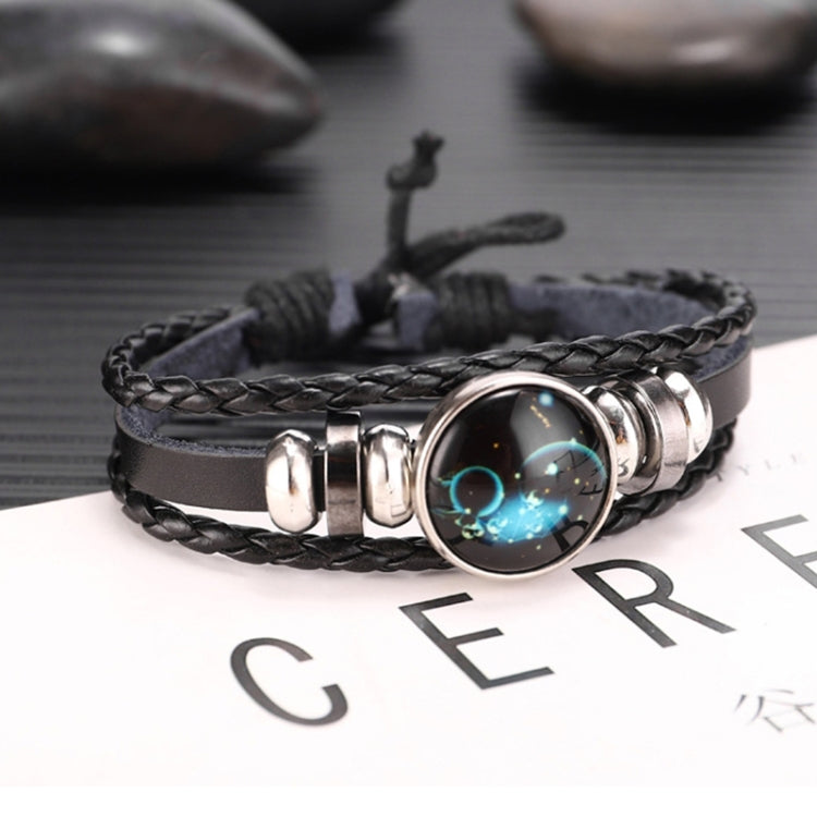 Twelve Constellations Multilayer Beaded Cowhide Bracelet, Style: Virgo Ordinary