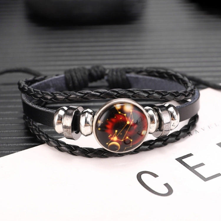 Twelve Constellations Multilayer Beaded Cowhide Bracelet, Style: Virgo Ordinary