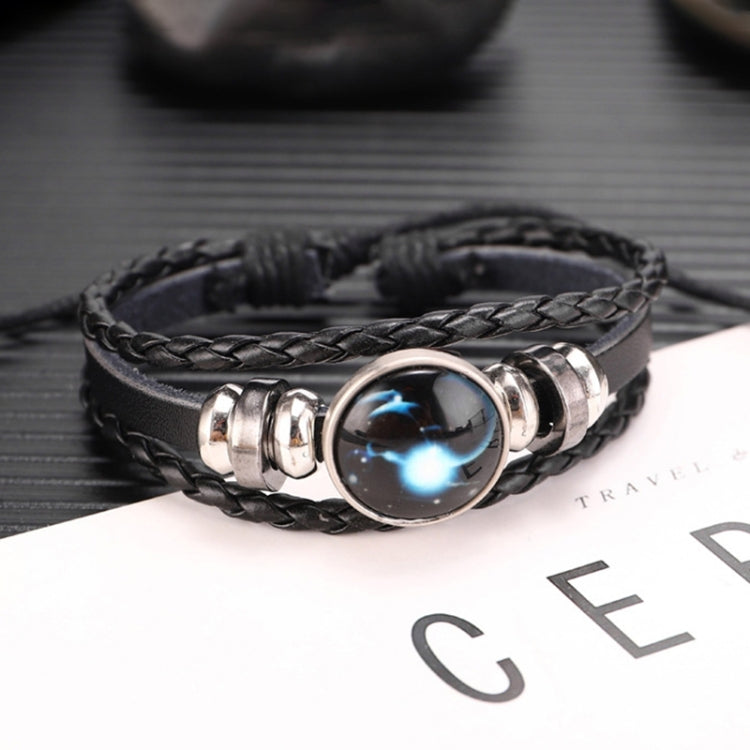 Twelve Constellations Multilayer Beaded Cowhide Bracelet, Style: Virgo Ordinary