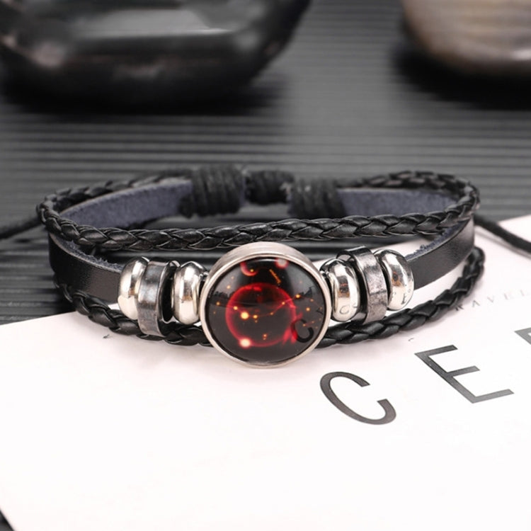 Twelve Constellations Multilayer Beaded Cowhide Bracelet, Style: Virgo Ordinary