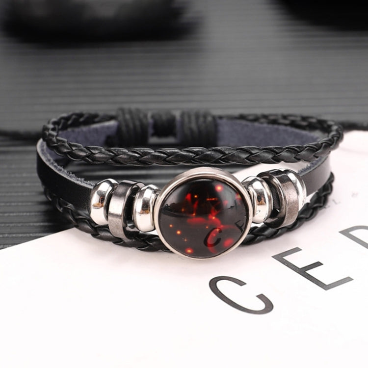 Twelve Constellations Multilayer Beaded Cowhide Bracelet, Style: Virgo Ordinary